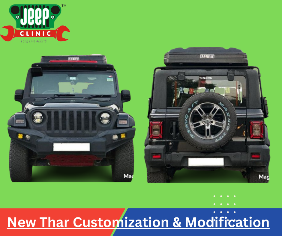 Thar Modifications: JeepClinic Coimbatore offers modifications for Thar Jeeps